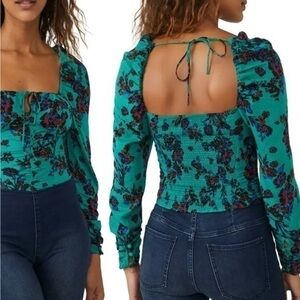 NEW Free People Hilary Crop Blouse Top